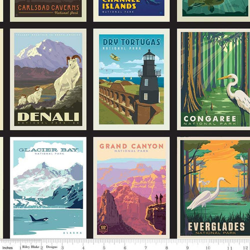 National Parks posters black colorway